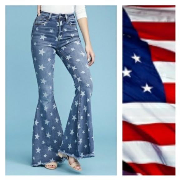 judy blue star flare jeans